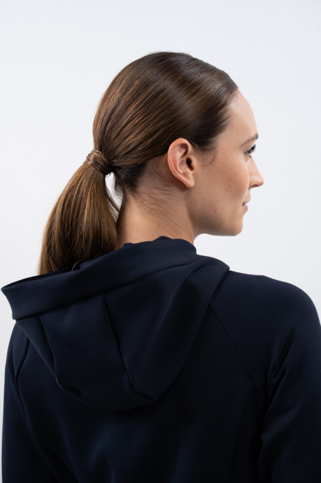 Ava Women's technical zip-up sweatshirt - Navy