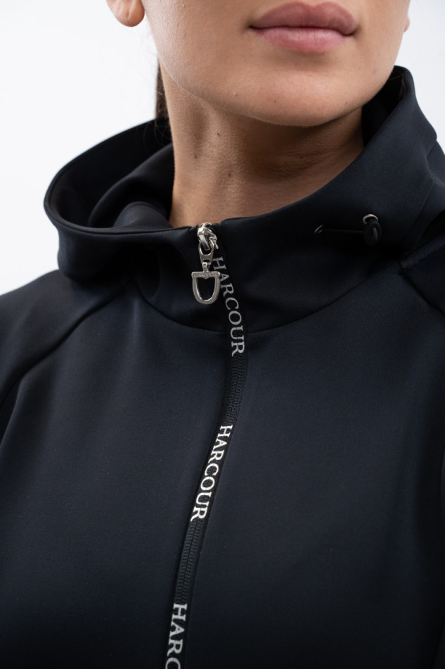 Ava Women's technical zip-up sweatshirt - Black (Black)
