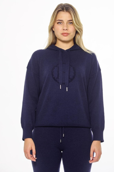 Santa Sweat Woman - Navy