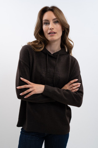 Aurelia Sweat maille Femme - Cacao (Dark brown)