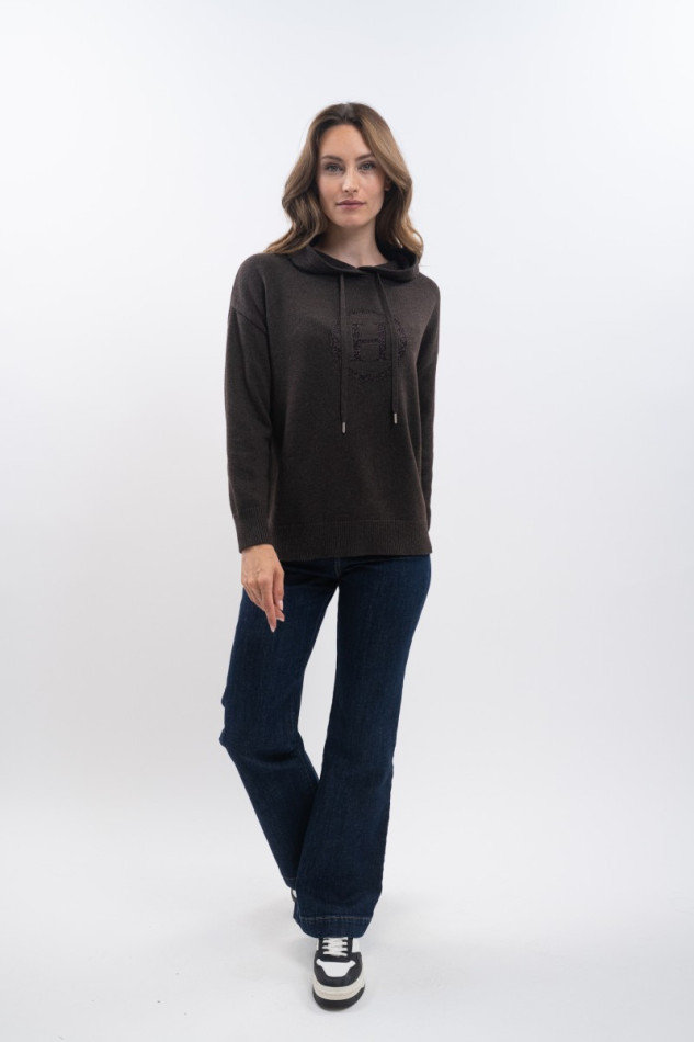 Aurelia Sweat maille Feminino - Cacao (Dark brown)