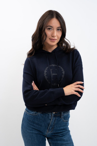 Aurelia Women's knitted sweater - Navy