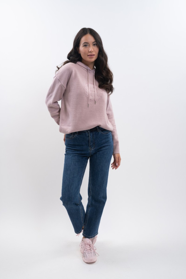 Aurelia Women's Knit Sweatshirt - Pivoine (Light pink)