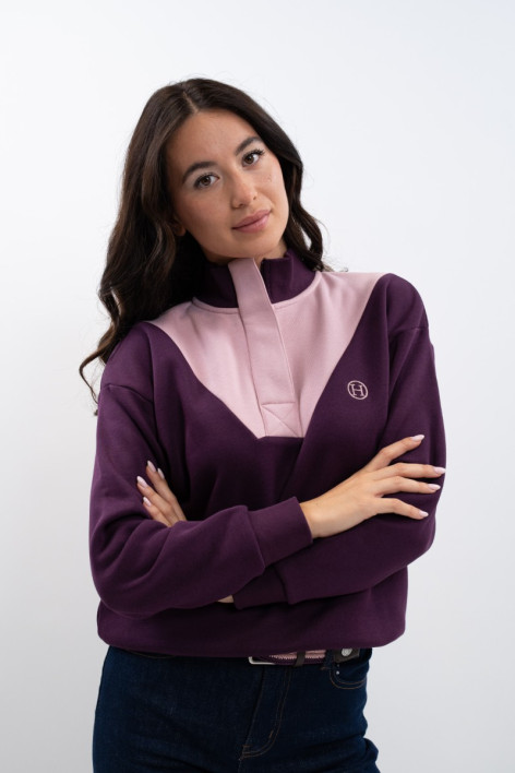 Ambre Sweat Damen - Dark purple/Light pink