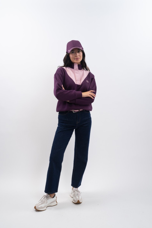 Ambre Sweat Mulher - Dark purple/Light pink