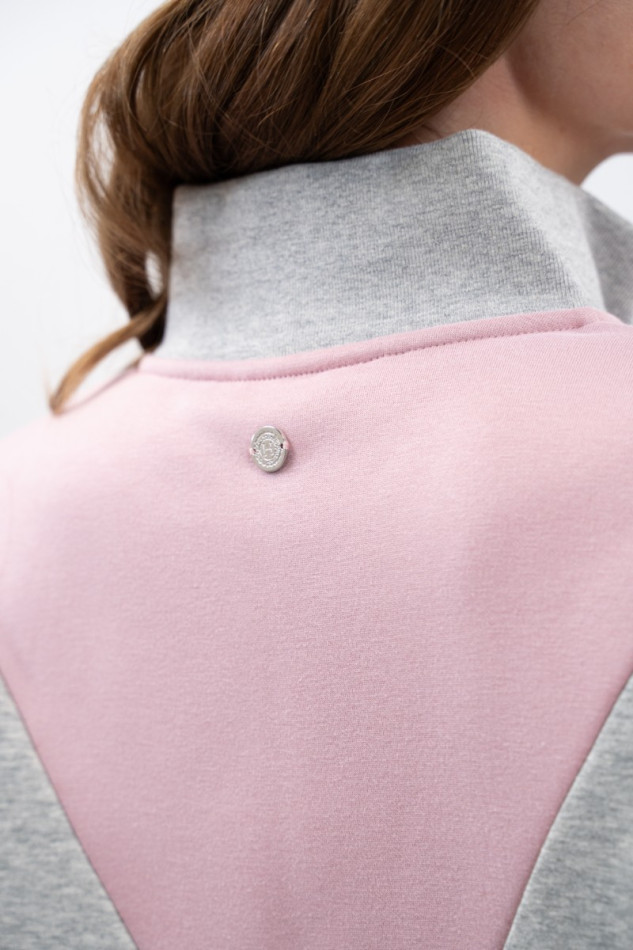 Ambre Women's Sweatshirt - GreyMel/Light pink