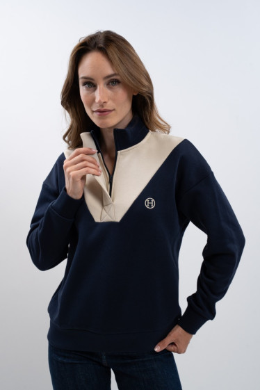 Ambre Sweat Donna - Navy/Dune