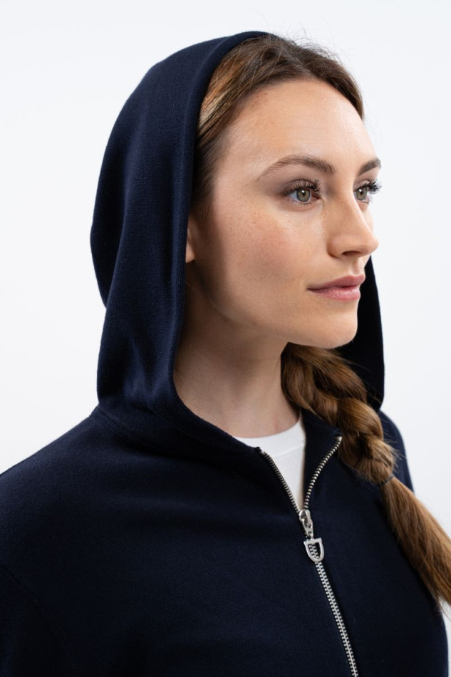 Amelie Women's Zip Mesh Sweatshirt - Marine (Navy)