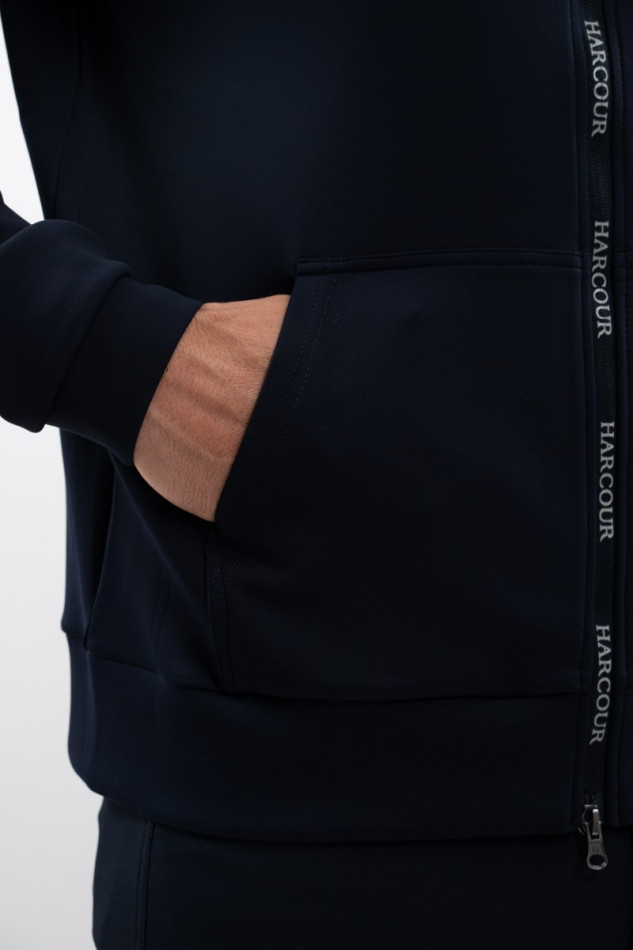 Aron Sweat t&eacute;cnico com fecho de correr Homem - Marine (Navy)