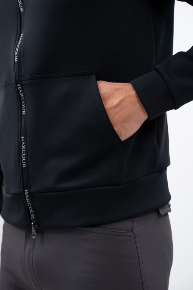 Aron Sweat t&eacute;cnico com fecho de correr Homem - Preto (Black)