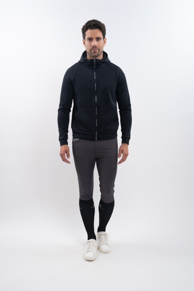 Aron Sweat t&eacute;cnico com fecho de correr Homem - Preto (Black)