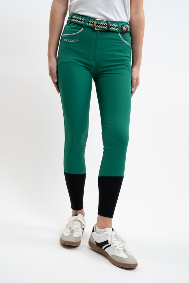Pantalón de equitación Jaltika Fix system grip - Verde esmeralda Pantalón de equitación Jaltika Fix system grip - Verde esmeralda