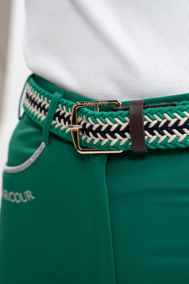 Pantalón de equitación Jaltika Fix system grip - Verde esmeralda Pantalón de equitación Jaltika Fix system grip - Verde esmeralda