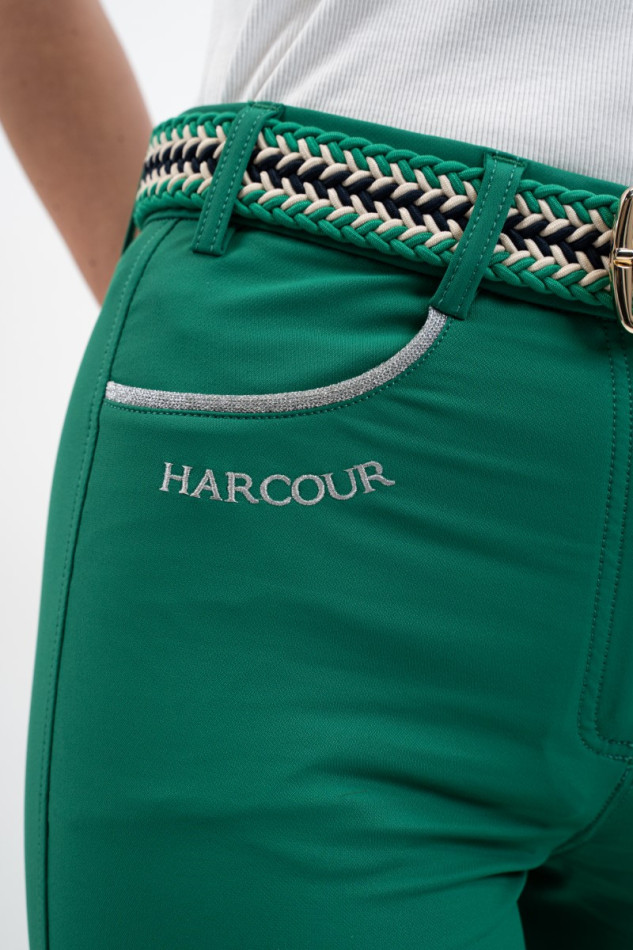 Pantalón de equitación Jaltika Fix system grip - Verde esmeralda Pantalón de equitación Jaltika Fix system grip - Verde esmeralda