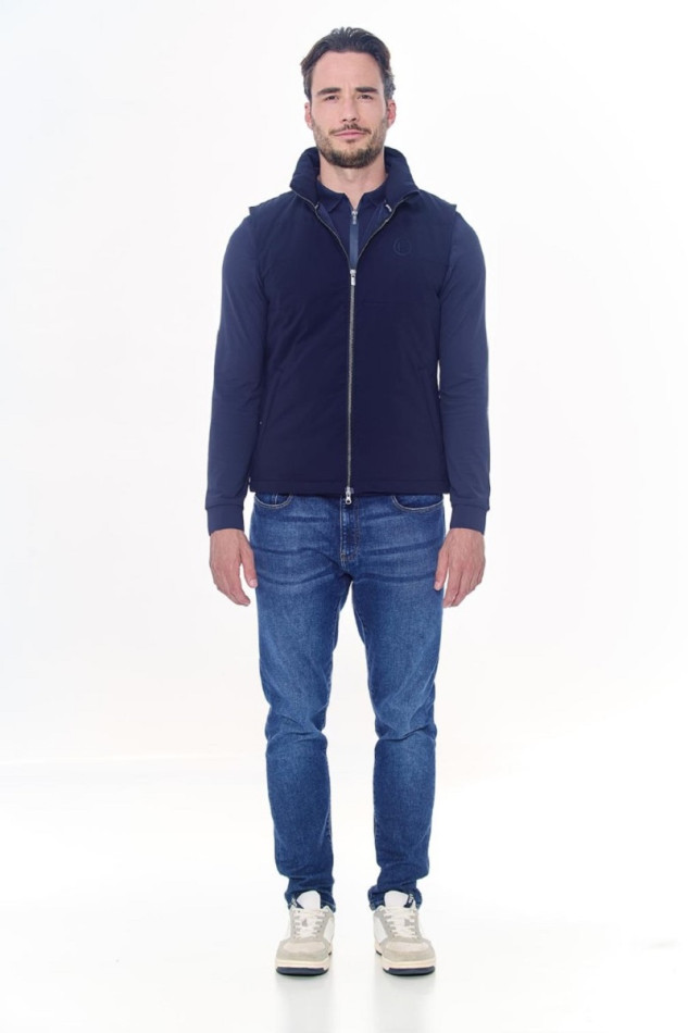 Barja Sleeveless Vest - Navy