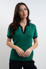Peach Polo Damen - Emerald Green Peach Polo Damen - Emerald Green