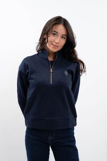 Louise Women's Zip Sweat Versailles - Navy