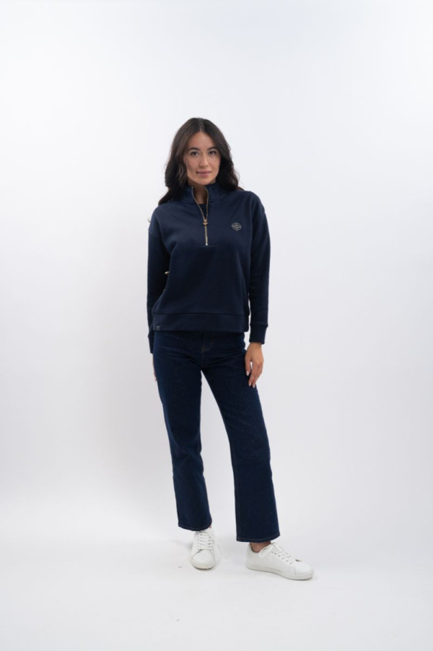 Louise Sweat Zip Femme Versailles - Marine (Navy)