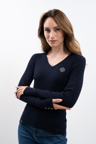 Antoinette Pull Femme Versailles - Marine (Navy)
