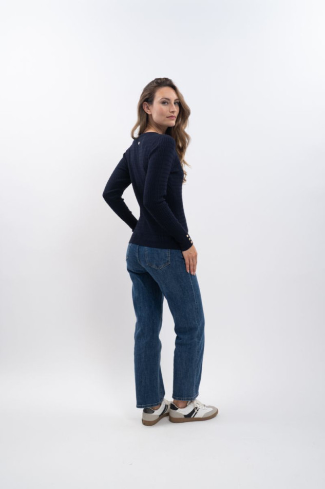 Jersey Versailles Mujer Antoinette - Azul marino