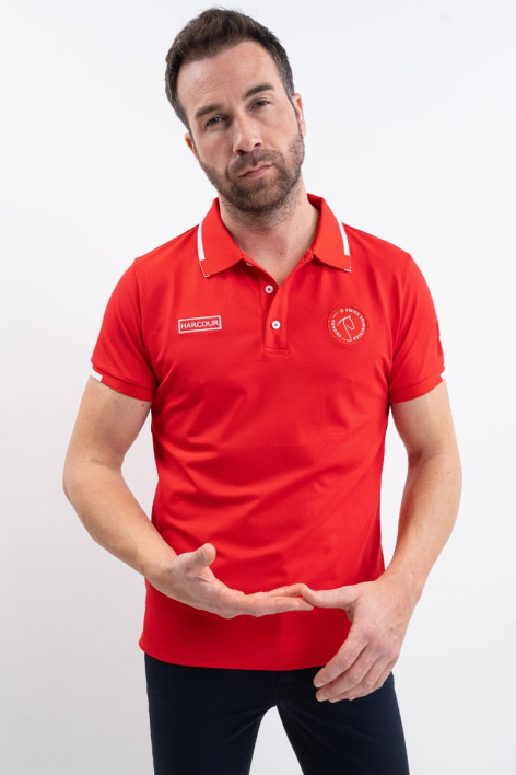 Dranse Polo Herren SWISS EQUESTRIAN FRIENDS - Rot (Red)