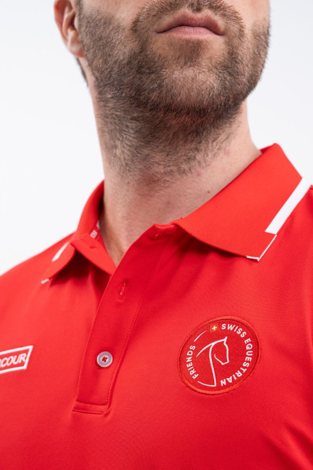 Dranse Polo Homme SWISS EQUESTRIAN FRIENDS - Rouge (Red)