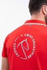 Dranse Polo Homme SWISS EQUESTRIAN FRIENDS - Rouge (Red) Dranse Polo Homme SWISS EQUESTRIAN FRIENDS - Rouge (Red)