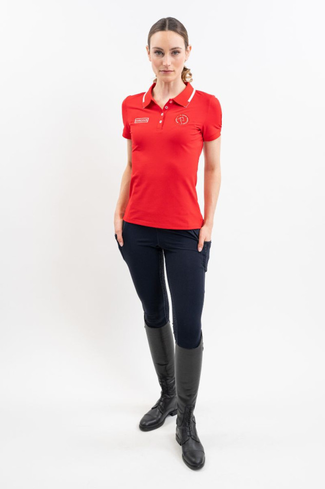 Douve Polo Femme SWISS EQUESTRIAN FRIENDS - Rouge (Red)