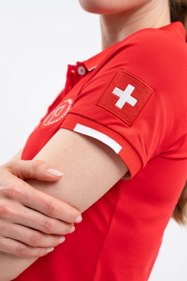 Douve Polo Femme SWISS EQUESTRIAN FRIENDS - Rouge (Red)