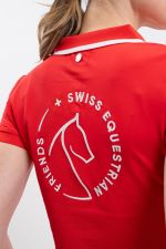 Douve Polo Femme SWISS EQUESTRIAN FRIENDS - Rouge (Red) Douve Polo Femme SWISS EQUESTRIAN FRIENDS - Rouge (Red)