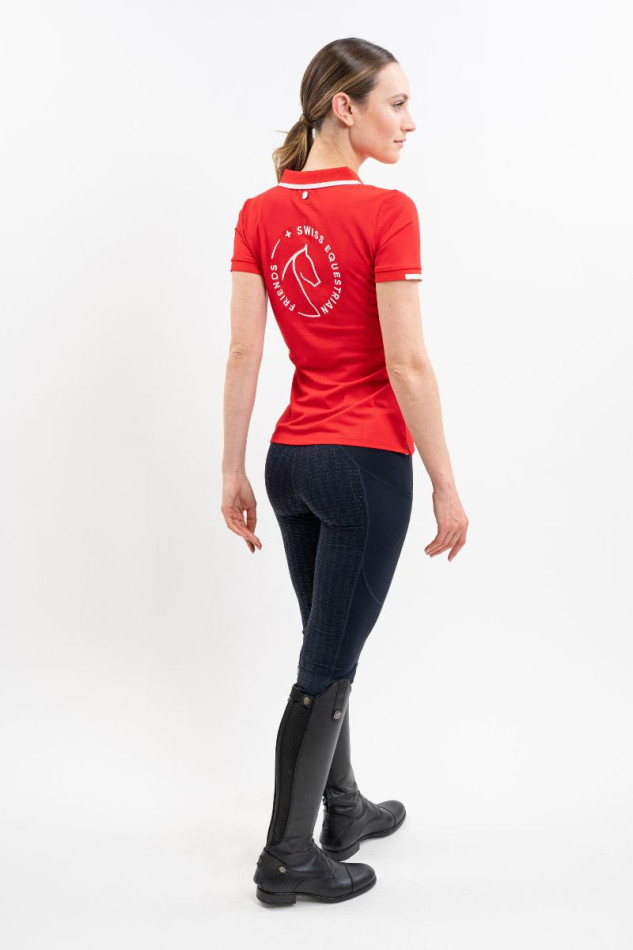 Douve Polo Femme SWISS EQUESTRIAN FRIENDS - Rouge (Red)