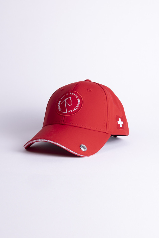 Zhil Casquette SWISS EQUESTRIAN FRIENDS - Rouge (Red)