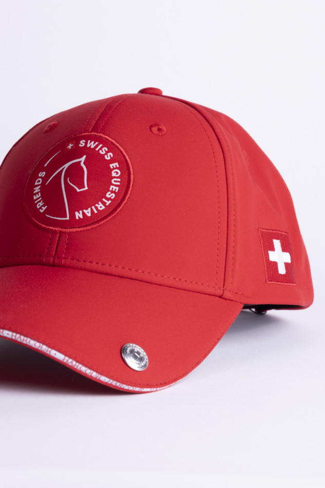 Zhil Casquette SWISS EQUESTRIAN FRIENDS - Rouge (Red)