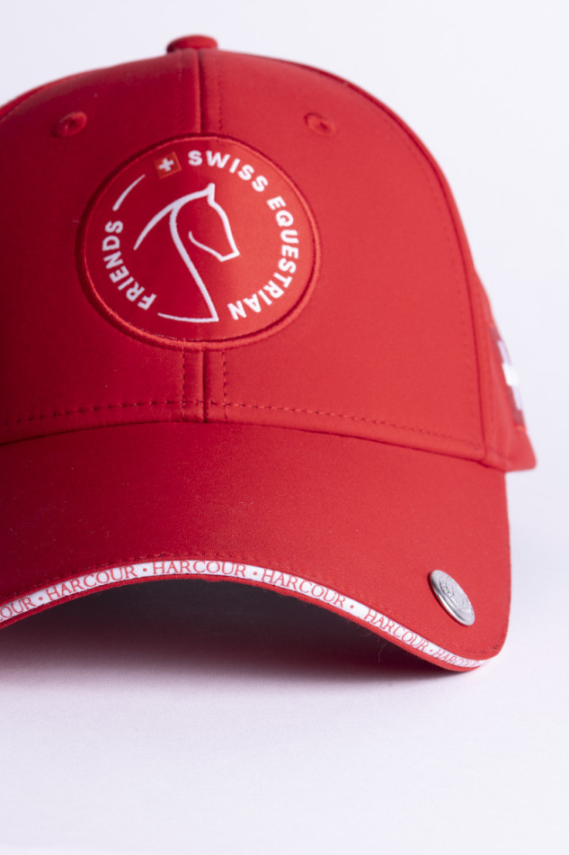 Zhil Casquette SWISS EQUESTRIAN FRIENDS - Rouge (Red)