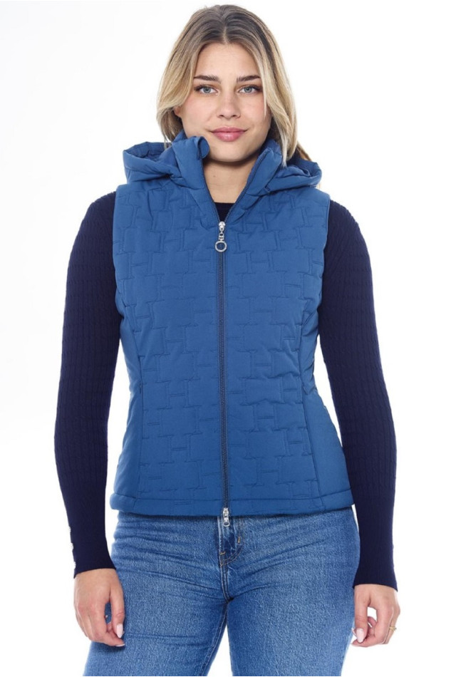 Bernie Women's sleeveless vest - Steel Blue