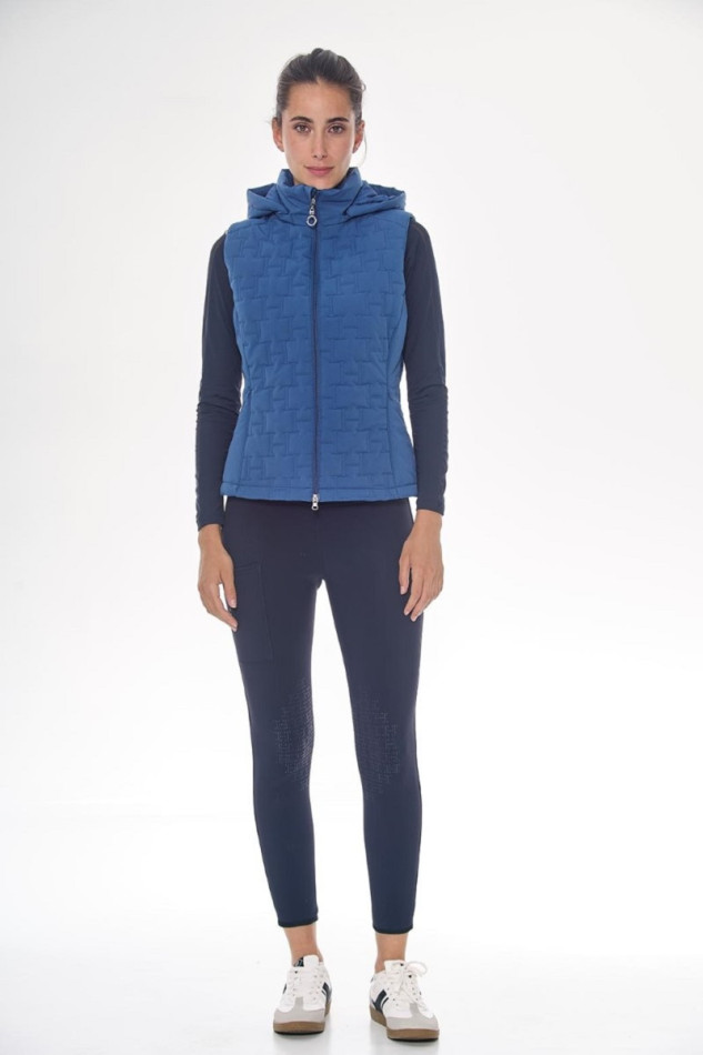 Bernie Women's sleeveless vest - Steel Blue