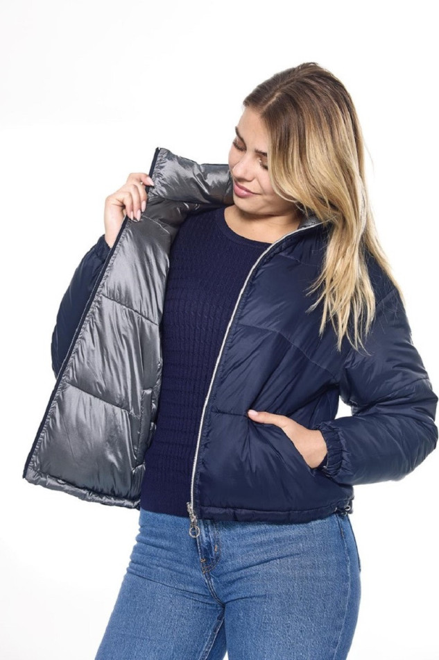 Janari Veste Puffer - Navy/Silver Janari Veste Puffer - Navy/Silver