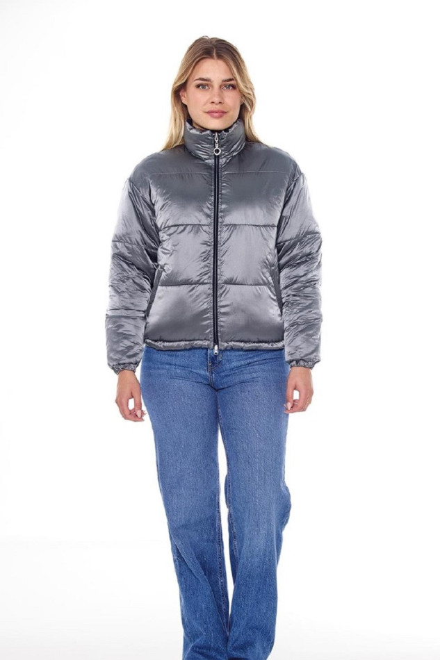 Janari Veste Puffer - Navy/Silver