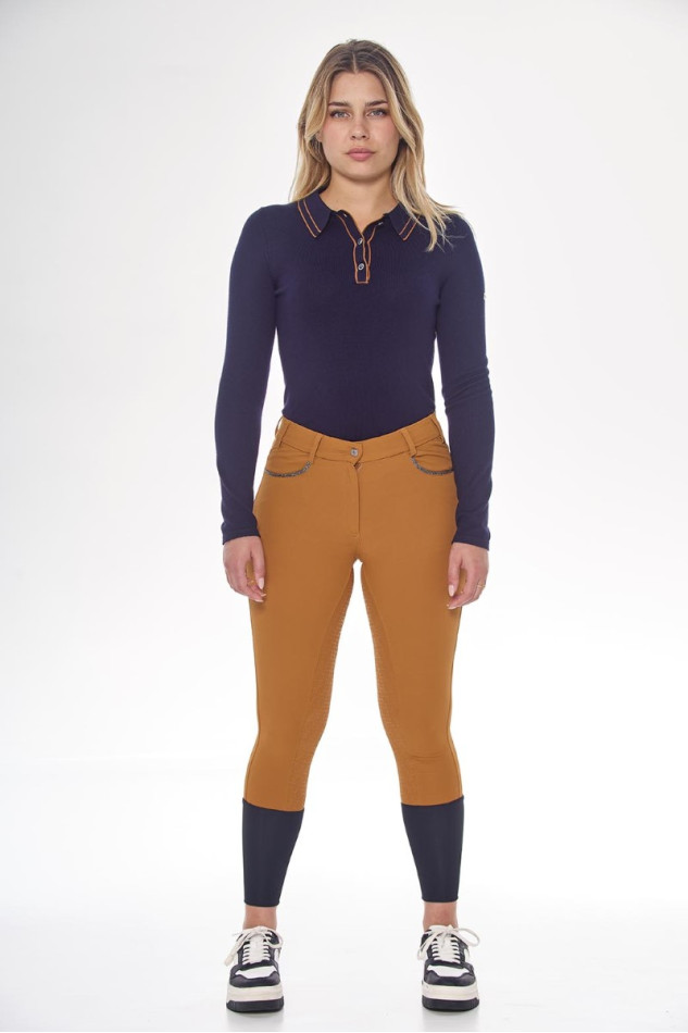 Boogie Women's Full Seat Riding Pants Rider - Golden Yellow
