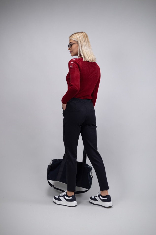 Pavia Chino Jersey Donna - Nero (Black)