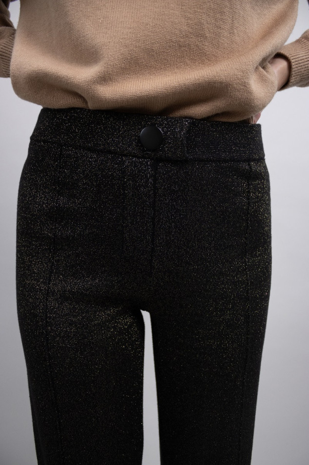Poba Pantaloni sartoriali Donna Winter 23 - Black Gold