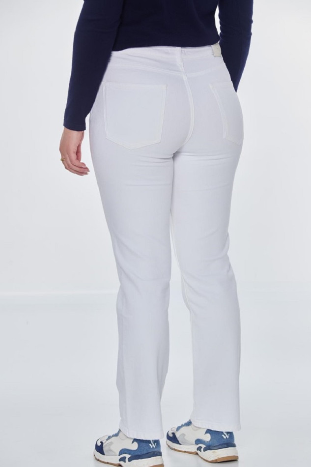 Juliette Jean Mom Dames - Blanc (White)