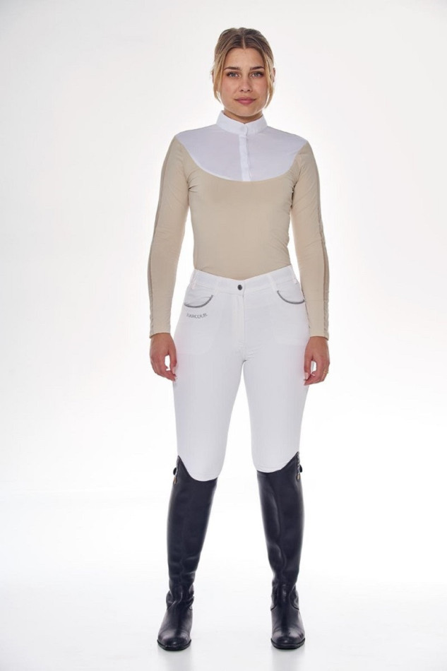 Pannie Polo de concours ML Femme Rider - Ivoire (Ivory)