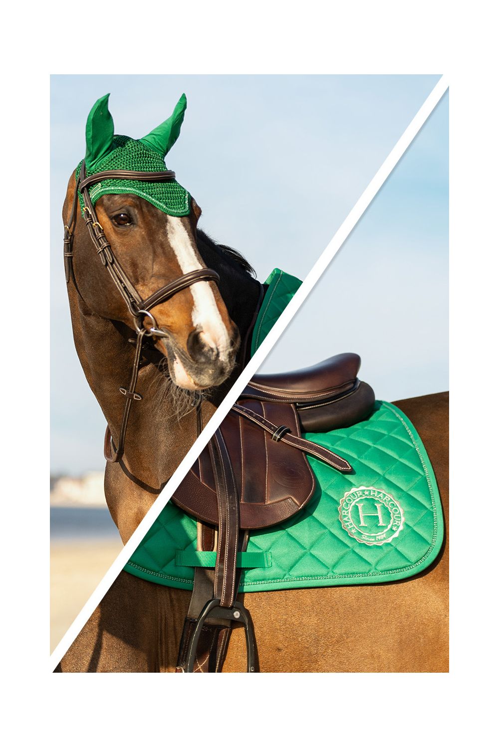 PACK Tapis Sunny et bonnet Funny - Green/Light Gold