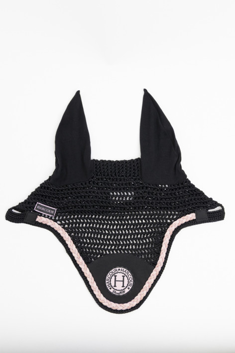 Suzette Horse Ear Bonnet - Black/Pink