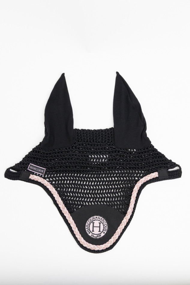 Suzette Bonnet Horse - Black/Pink