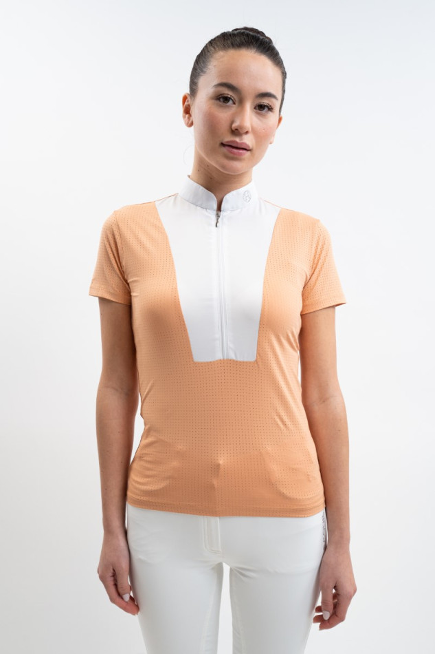 Paris Polo de concurso MC Feminino - Abricot (Apricot) Paris Polo de concurso MC Feminino - Abricot (Apricot)