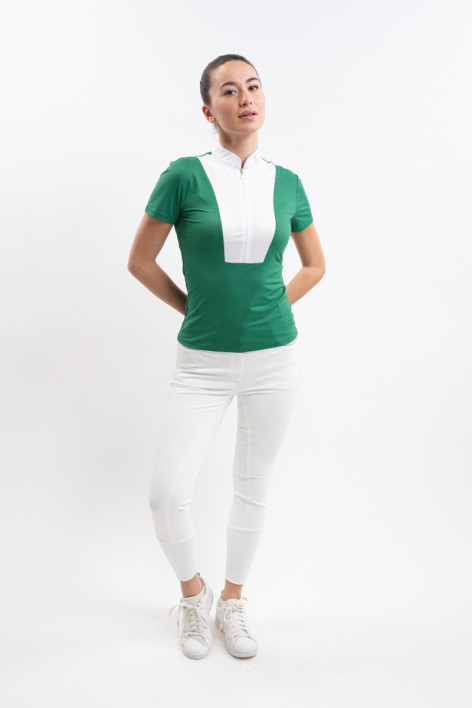 Paris Turnier-Poloshirt MC Damen - Emerald Green