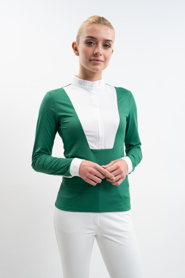 Polo de mujer Praga MC - Verde esmeralda