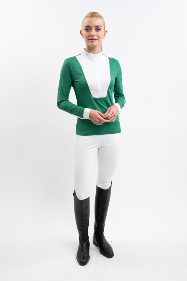 Prague Women's Competition Short-Sleeve Polo - Emerald Green Prague Women's Competition Short-Sleeve Polo - Emerald Green